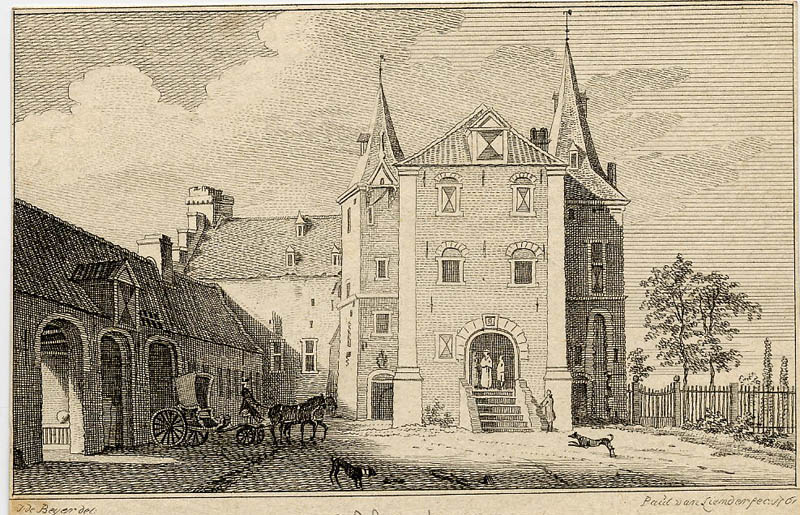 afbeelding van prent ´t Huys den Offenberg 1745 van Paulus van Liender, naar Jan de Beijer (Kleef)