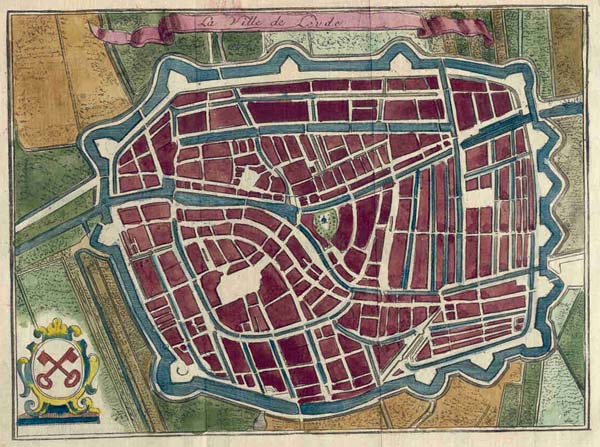 afbeelding van plattegrond Ville de Leyde van Harrewijn (Leiden)