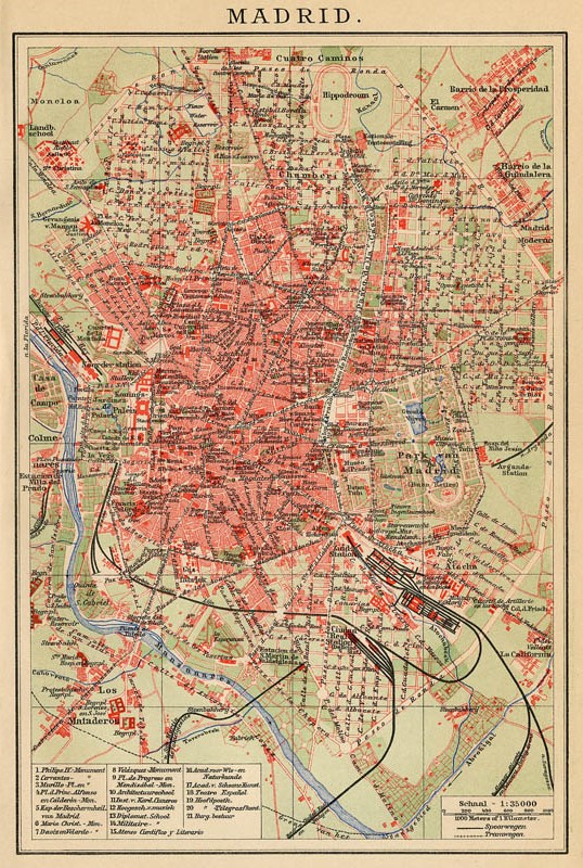 afbeelding van plattegrond Madrid van Winkler Prins (Madrid)