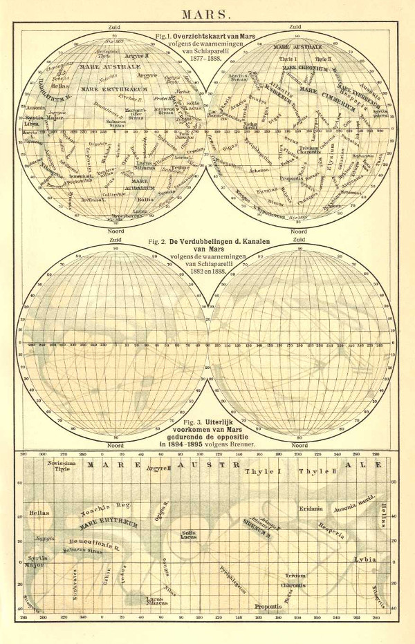 afbeelding van kaart Mars van Winkler Prins