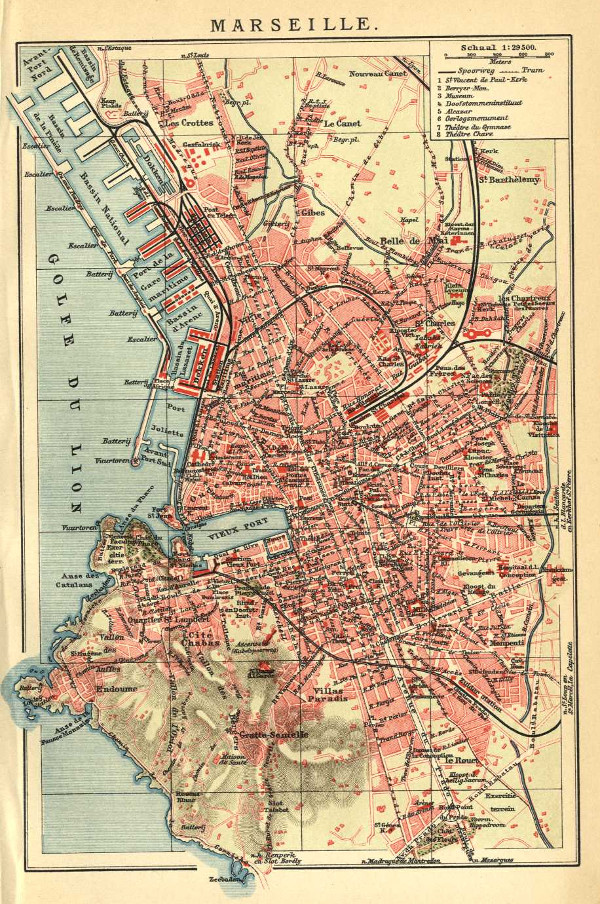 afbeelding van kaart Marseille van Winkler Prins