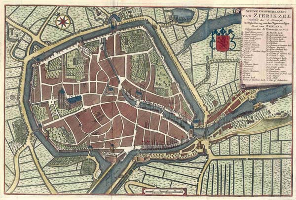 afbeelding van plattegrond Nieuwe grondtekening van Zierikzee van Isaac Tirion (Zierikzee)