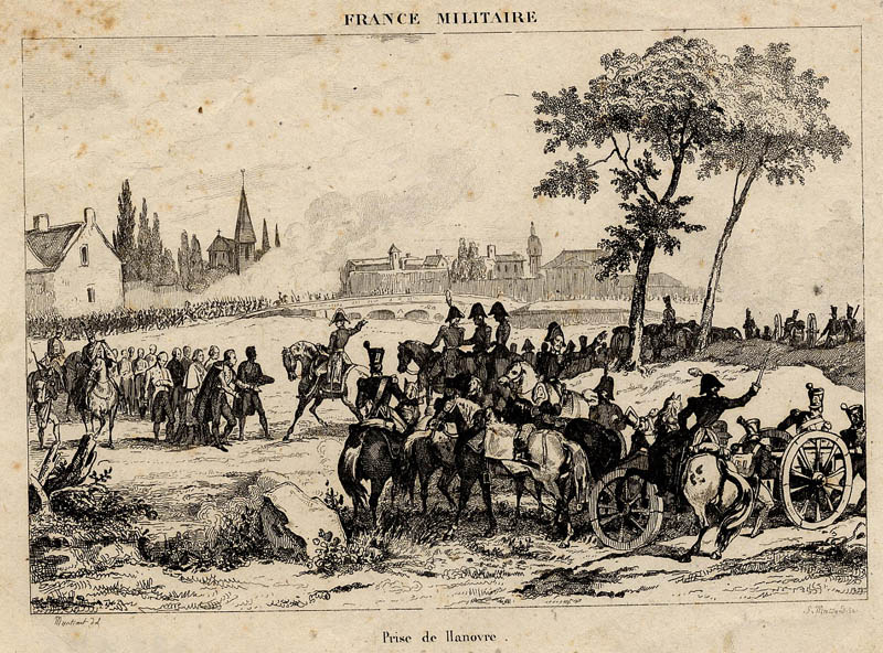 afbeelding van prent France Militaire - Prise de Hanovre van L. Massard, naar Martinet (Hannover)