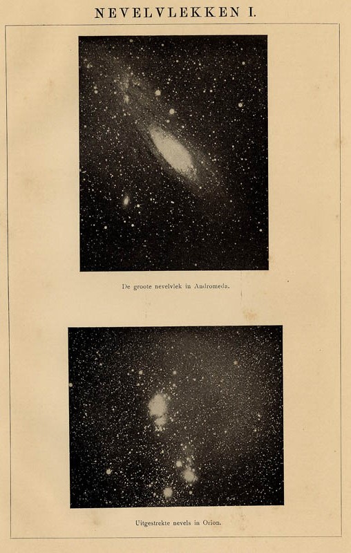 afbeelding van prent Nevelvlekken I van Winkler Prins (Sterrenkunde)