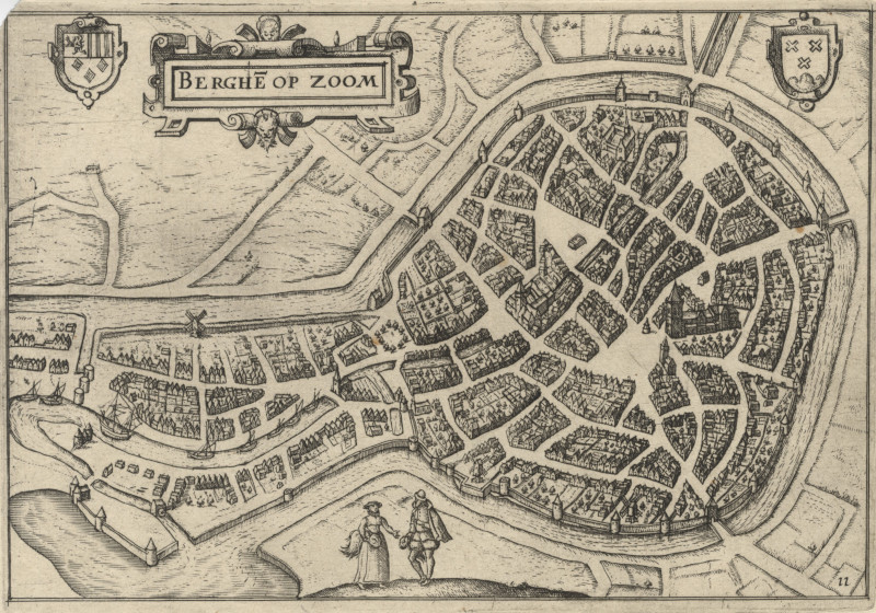afbeelding van plattegrond Berghe op Zoom van Guicciardini (Bergen op Zoom)