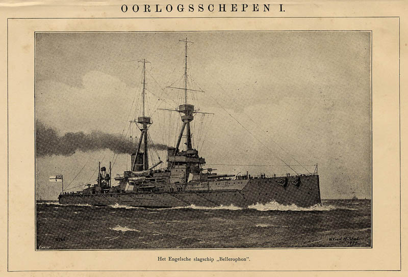 afbeelding van prent Oorlogsschepen-I van Winkler Prins, W Fred Mitchell (Schip)