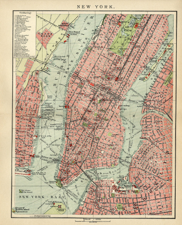 afbeelding van plattegrond New York van Winkler Prins (New York)