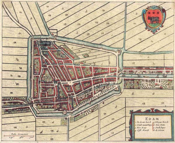 afbeelding van plattegrond Edam van Guicciardini (Edam)
