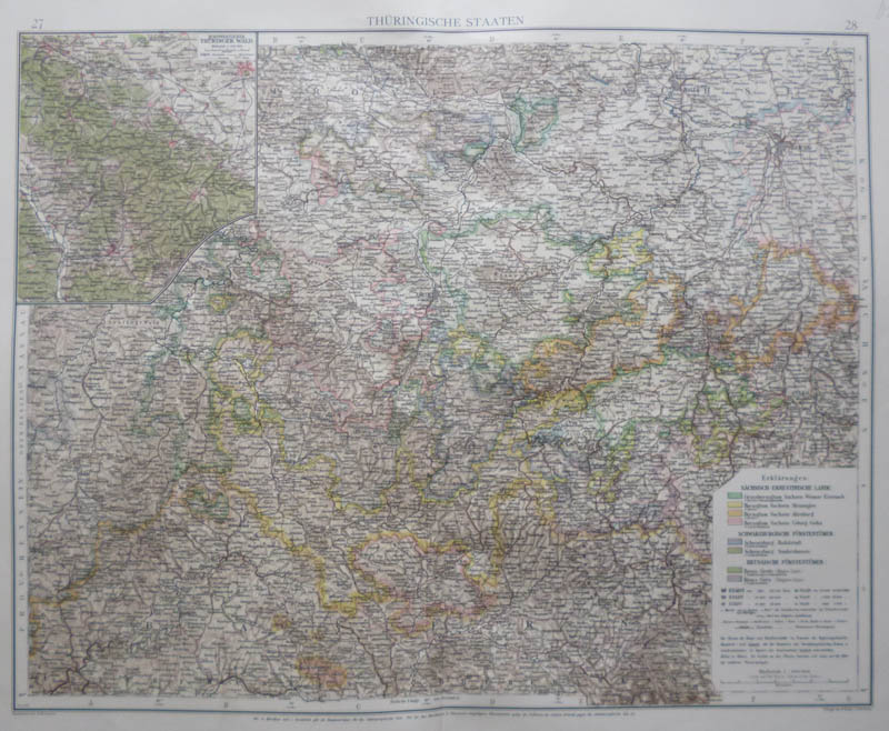 afbeelding van kaart Thüringsche Staaten van F. Kromayer