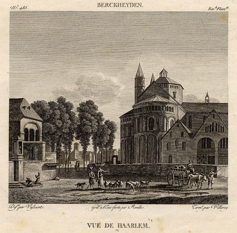 afbeelding van prent Vue de Haarlem van Villeroy naar Vasserot (Haarlem)