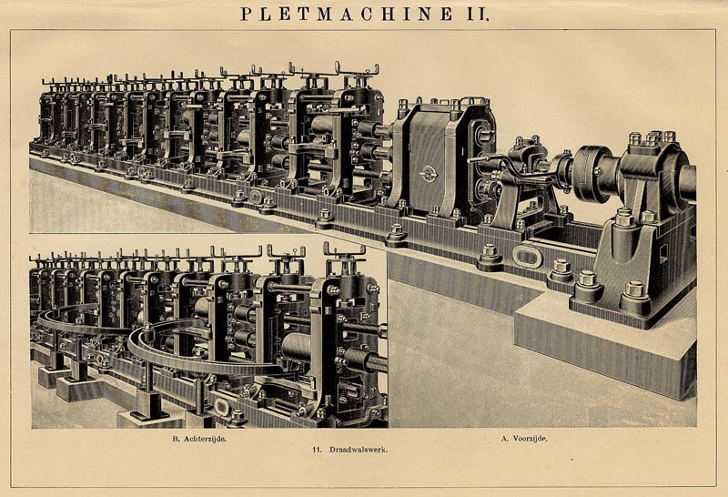 afbeelding van prent Pletmachine II van Winkler Prins