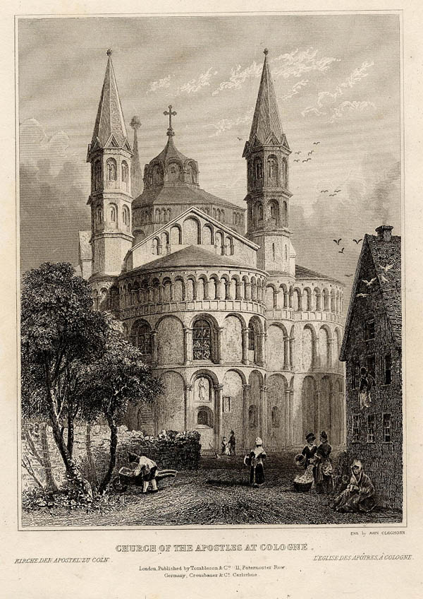 afbeelding van prent Church of the apostles at Cologne van John Cleghorn (Keulen)