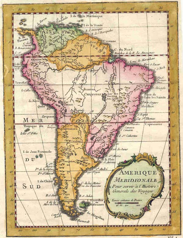 afbeelding van kaart Amerique Meridionale van Prévost, Antoine François /Bellin