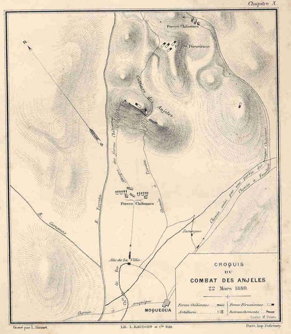afbeelding van kaart Combat des Anjeles van L. Sonnet, L. Baudion, Dufrenoy