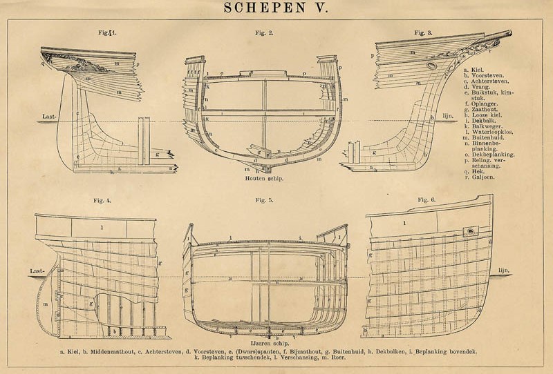 afbeelding van prent Schepen V van Winkler Prins (Schip)