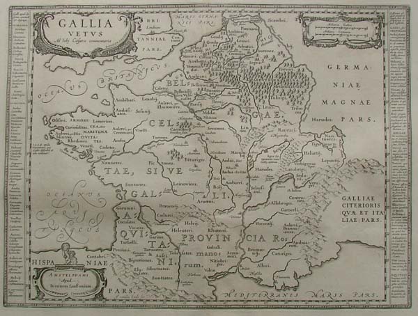 afbeelding van kaart Gallia Vetus van Papierformaat is 66 X 54 cm\r\nKoeman: Ja-10-14