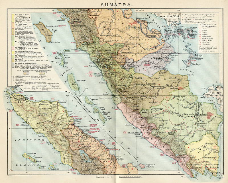 afbeelding van kaart Sumatra van Winkler Prins