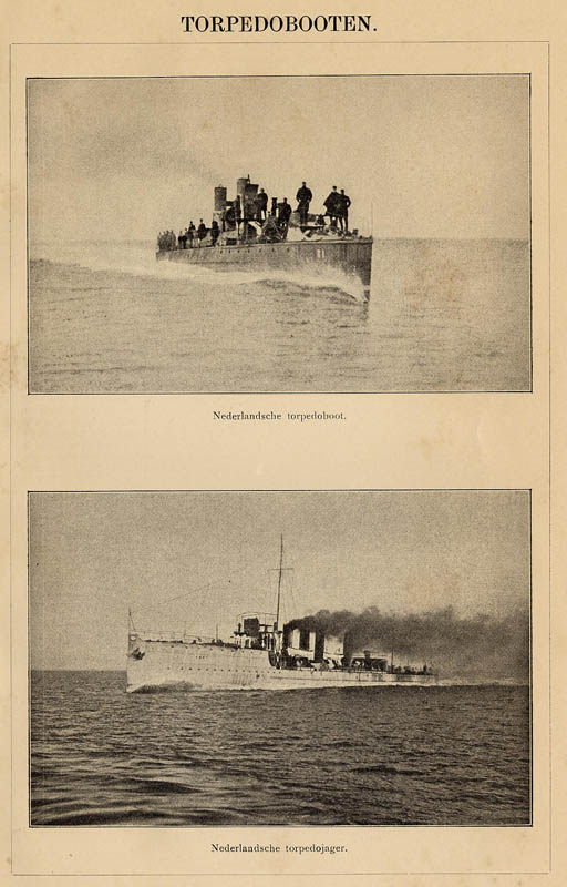 afbeelding van prent Torpedobooten van Winkler Prins (Schip)