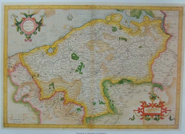 afbeelding van kaart REPRODUCTION: Flandia comit van Gerard Mercator