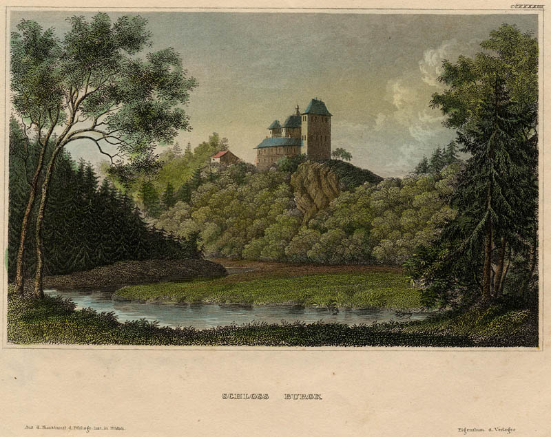 afbeelding van prent Schloss Burgk van nn (Burgk)