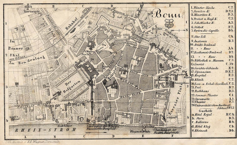 afbeelding van plattegrond Bonn van Ed. Wagner (Bonn)