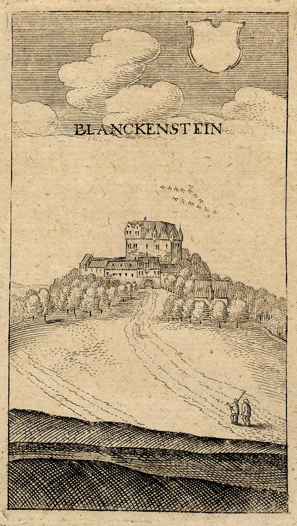 afbeelding van prent Blanckenstein van Mathaüs Meriam (Gladenbach)