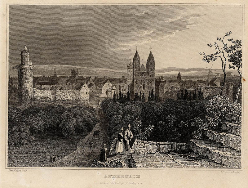 afbeelding van prent Andernach van W. Watts naar W. Tombleson (Andernach)