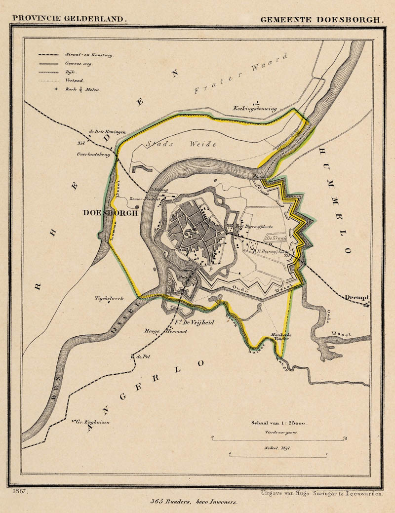 afbeelding van Kuyperkaart Doesborgh (Doesburg) van Kuyper (Kuijper)