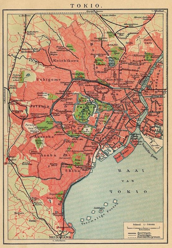 afbeelding van plattegrond Tokio van Winkler Prins (Tokio)