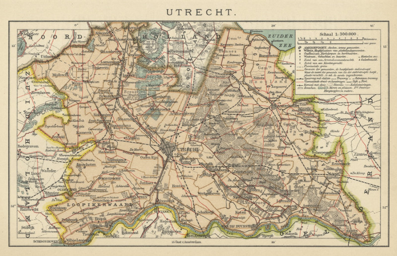 afbeelding van kaart Utrecht van Winkler Prins