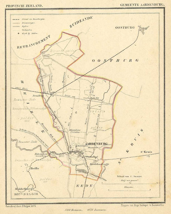 afbeelding van Kuyperkaart Gemeente Aardenburg van J kuyper