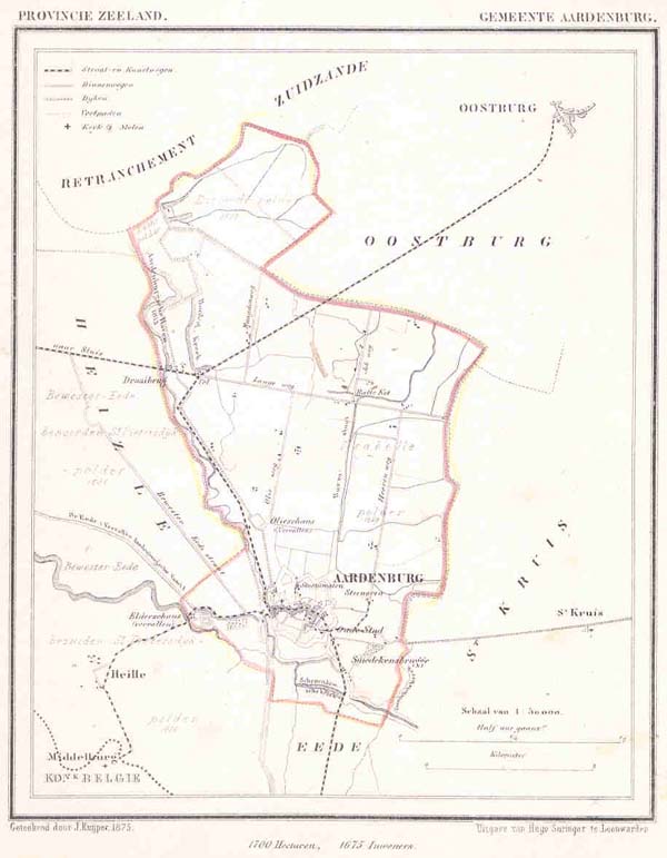 afbeelding van Kuyperkaart Gemeente Aardenburg van J kuyper