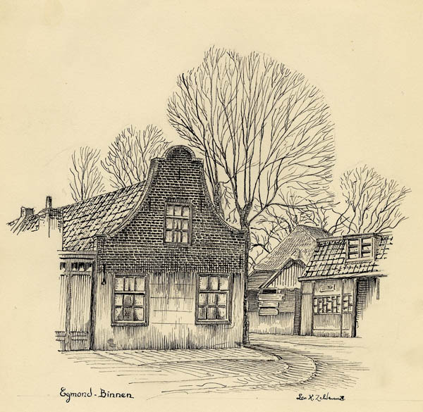 afbeelding van prent Egmond-Binnen van Leo K. Zeldenrust (Egmond-Binnen)