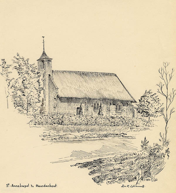 afbeelding van prent St.-Annakapel te Heusdenhout van Leo K. Zeldenrust (Heusdenhout)