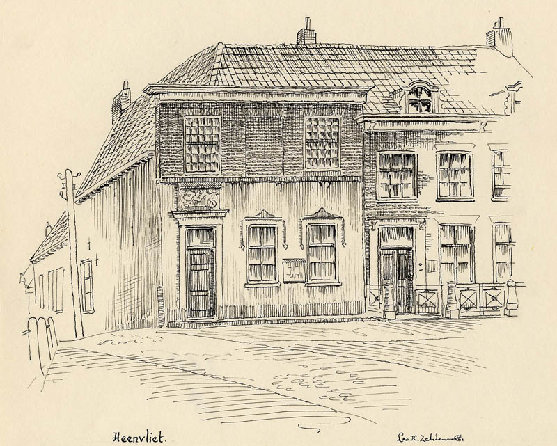 afbeelding van prent Heenvliet van Leo K. Zeldenrust (Heenvliet)