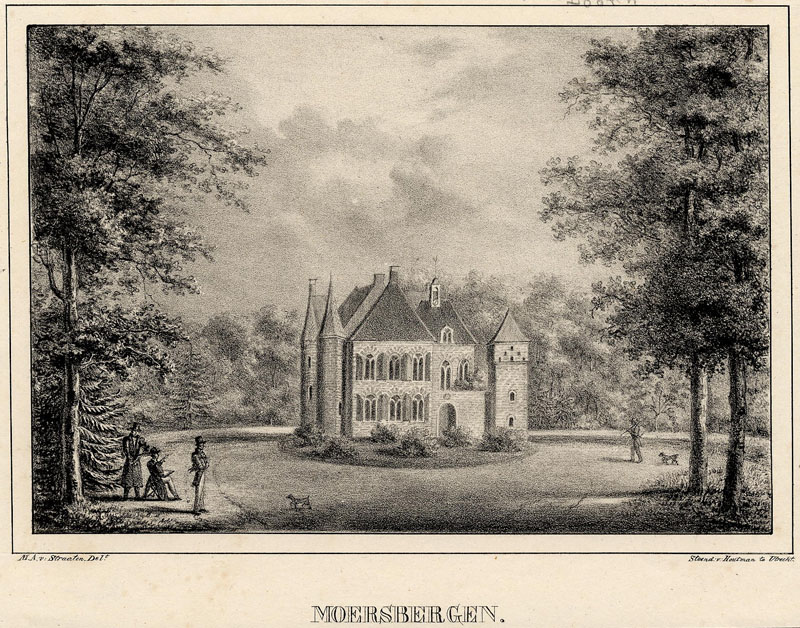 afbeelding van prent Moersbergen van M.A. van Straaten (Doorn)