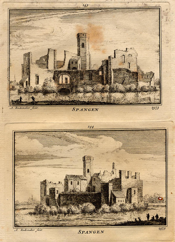 afbeelding van prent Spangen, 1573 van Abraham Rademaker (Overschie, Rotterdam)