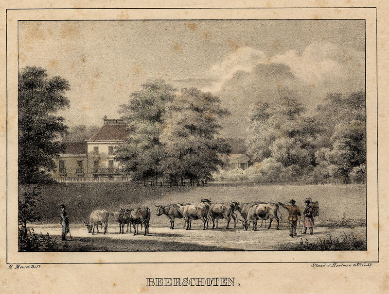 afbeelding van prent Beerschoten van M. Mourot (De Bilt)