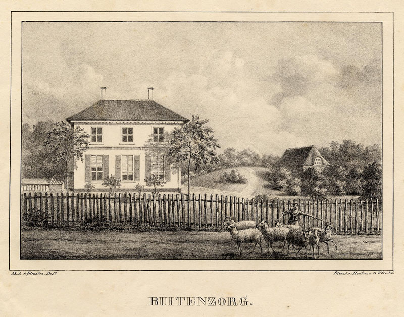 afbeelding van prent Buitenzorg van M.A. van Straaten (Baarn)