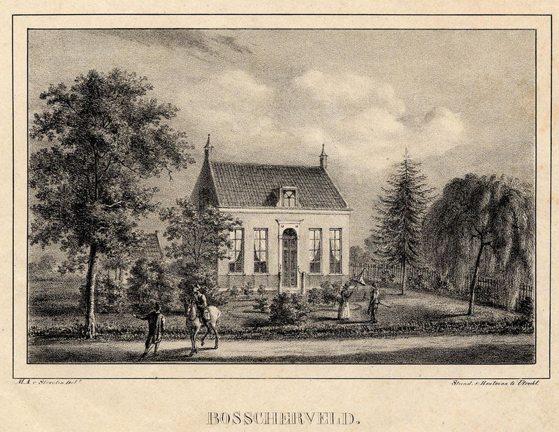 afbeelding van prent Bosscherveld van M.A. van Straaten (Driebergen)