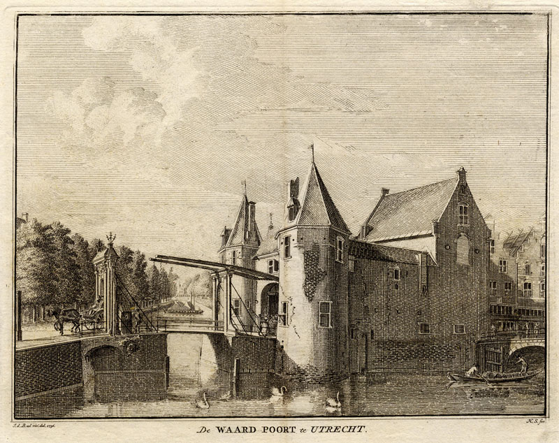 afbeelding van prent De Waard Poort te Utrecht van Hendrik Spilman, naar Jan de Beyer (Utrecht)
