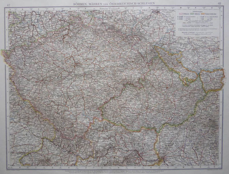afbeelding van kaart Böhmen, Mähren und österreichisch-Schlesien van Richard Andree