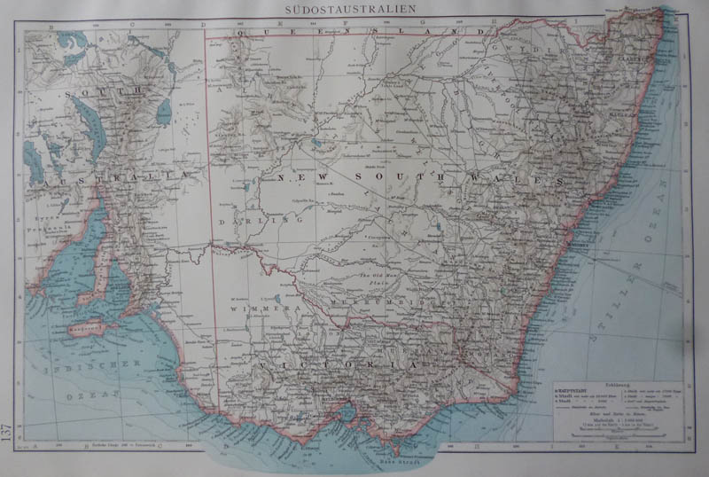 afbeelding van kaart Südostaustralien van Richard Andree