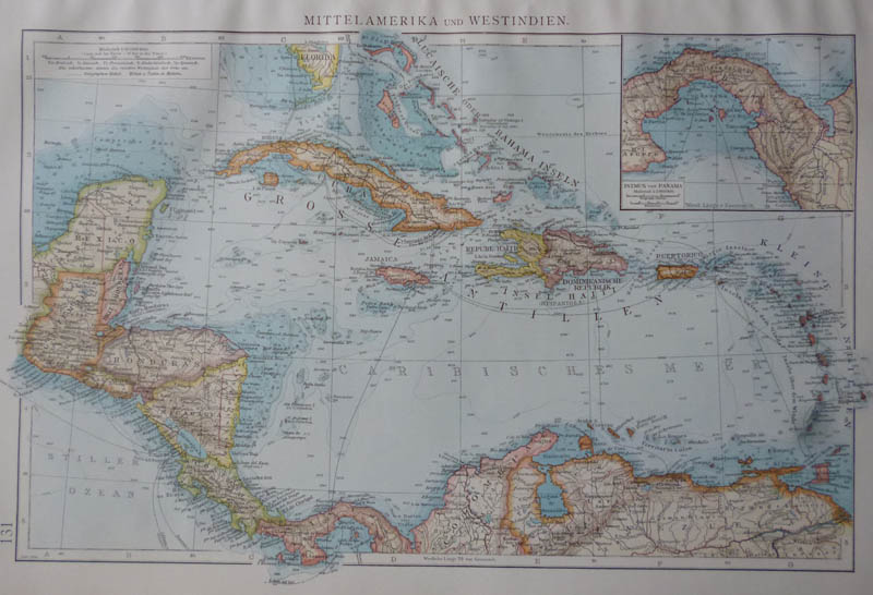 afbeelding van kaart Mittellamerika und Westindiën van Richard Andree