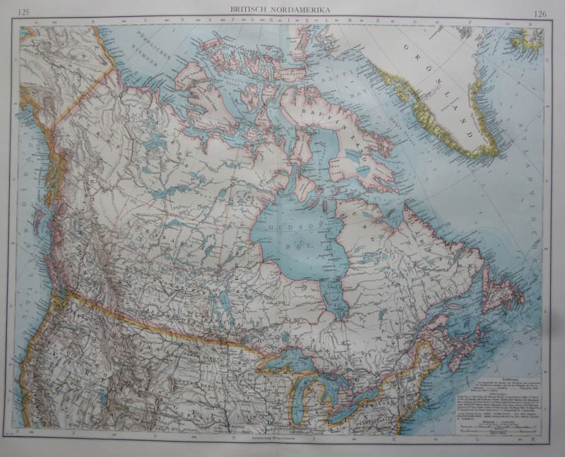 afbeelding van kaart Britisch Nordamerika van Richard Andree