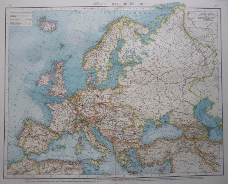 afbeelding van kaart Europa, Politische übersicht van Richard Andree