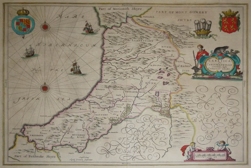 afbeelding van kaart Ceretica Sive Cardiganensis Comitatus; Anglis Cardigan Schire van Janssonius