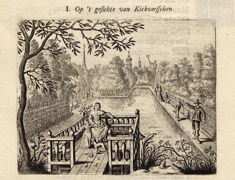 afbeelding van prent Op ´t gesichte van Kickvorschen van Johan Wilhelm Kaiser