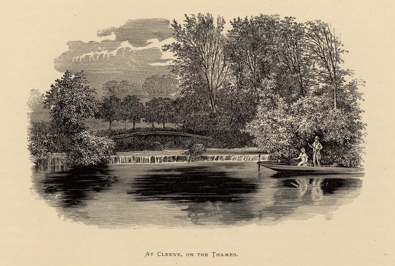 afbeelding van prent At Cleeve, on the Thames van Benjamin Fawcett, naar A.F. Lydon (Cleeve)