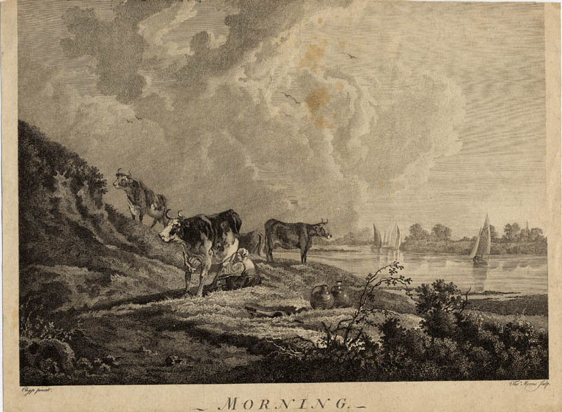 afbeelding van prent Morning van Thomas Morris (Chyp?) (Koe)